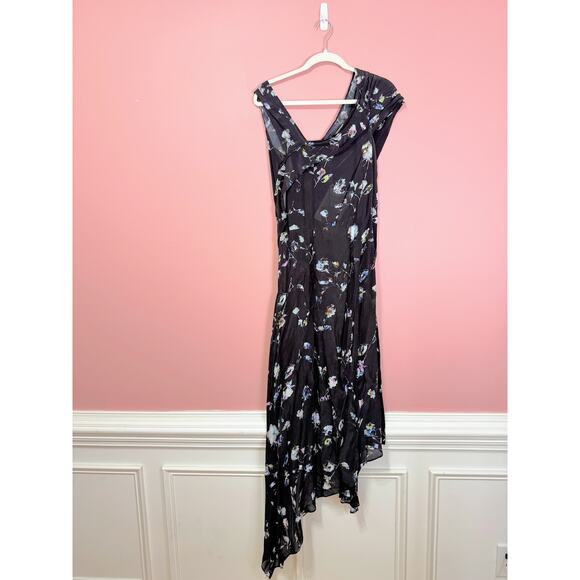 Preen Line 100% Viscose Floral Print Asymmetrical Dress Size XS